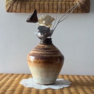 Vintage Signed Studio Pottery Vase Signed “Millicent”